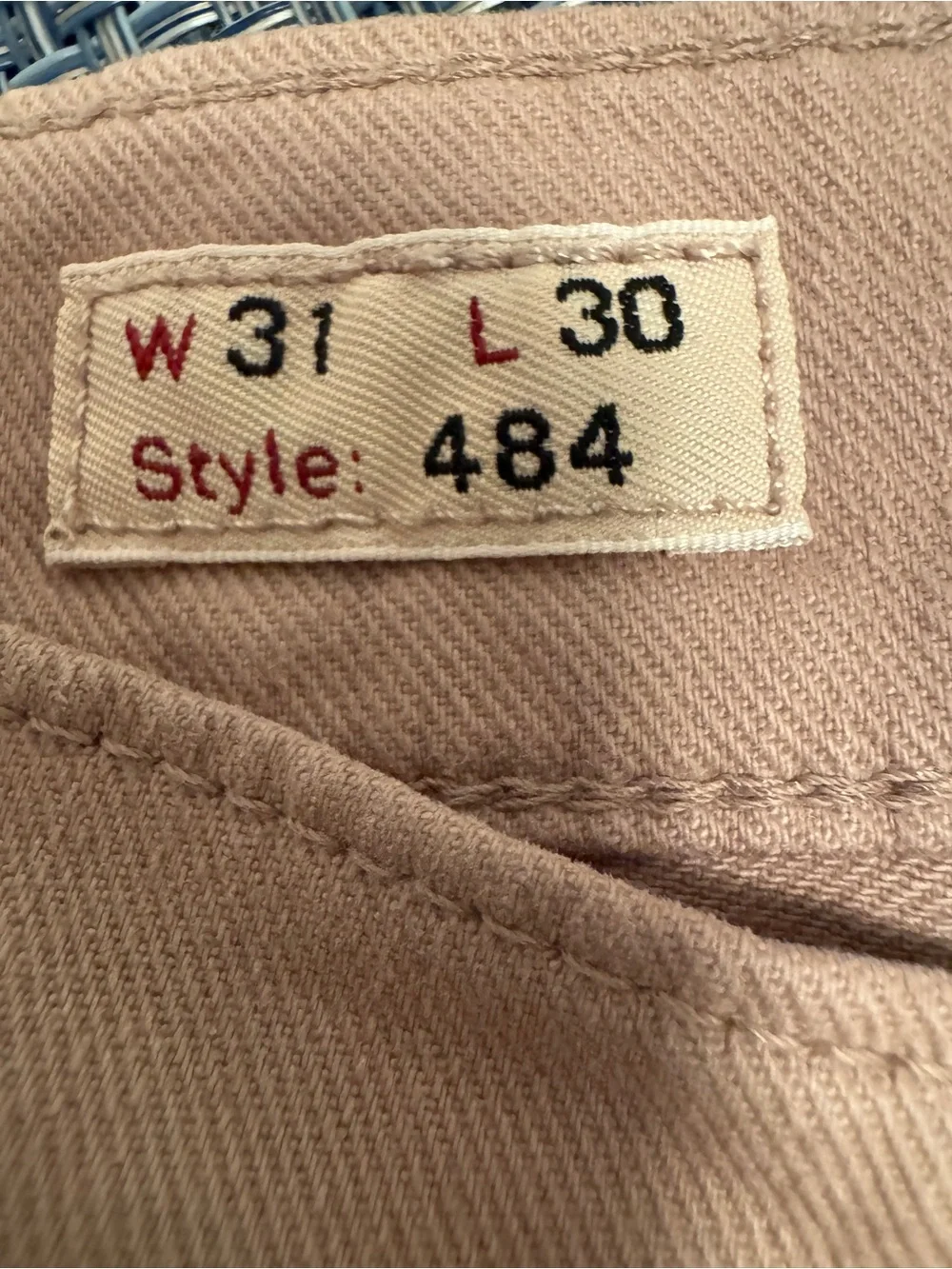 J. Crew 484 Slim Stretch Cotton 5-Pocket Jean Cut Pant. W31/L30. Tan. New w/Tag!